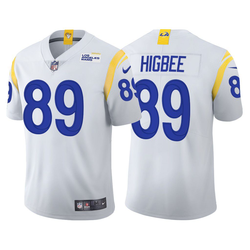 Men Los Angeles Rams 89 Tyler Higbee Nike White Limited NFL Jersey